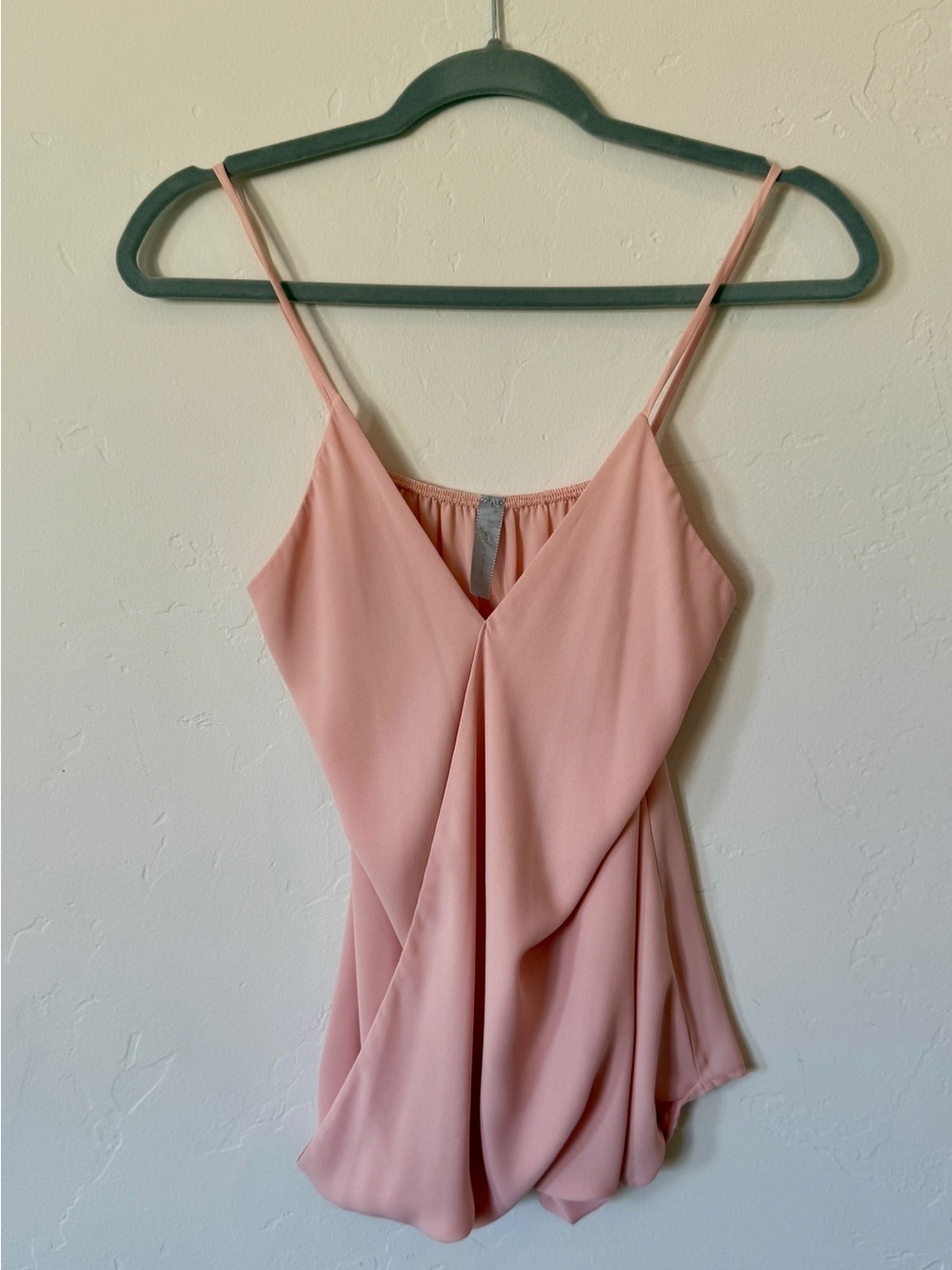 Blush Pink Draped Spaghetti-Strap Camisole — Mezzanine | Size S